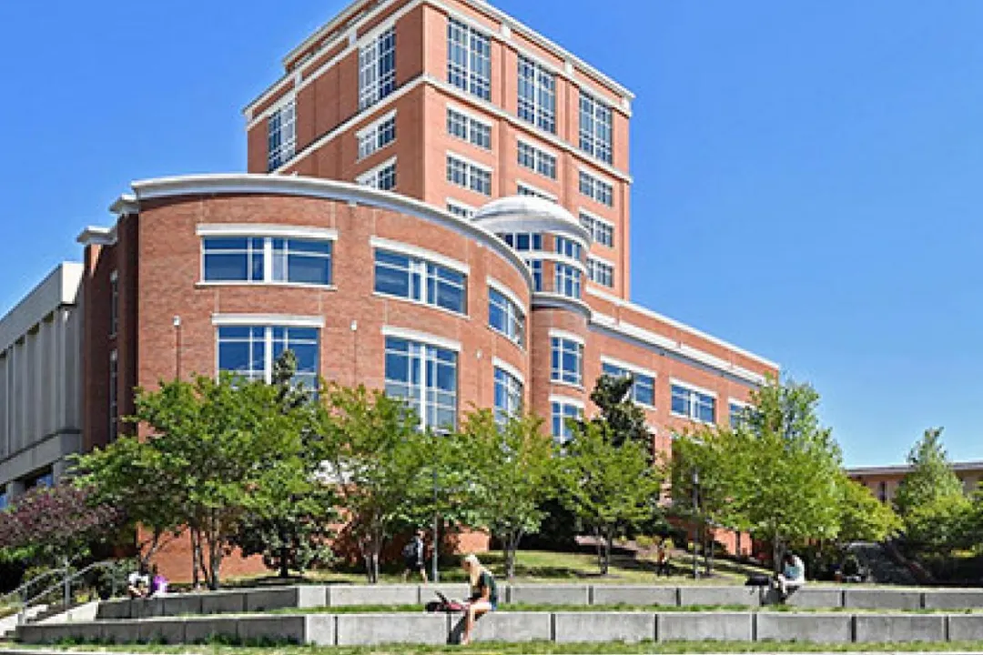 outside view of atkins library.