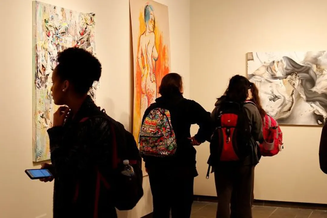 inside of rowe art gallery.